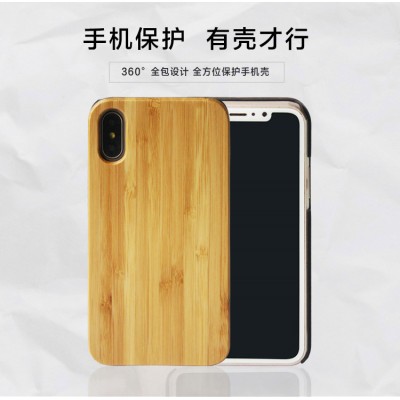 Unique Walnut Classic wood phone case Premium Protective Cover back Case Designed for iphone X XS Supports Wireless Charging